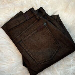 7 for All Mankind Bronze Metallic Jeans